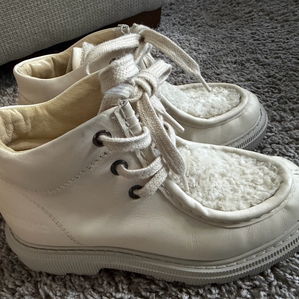 Naturino Cream Lace-Up Kids Boots